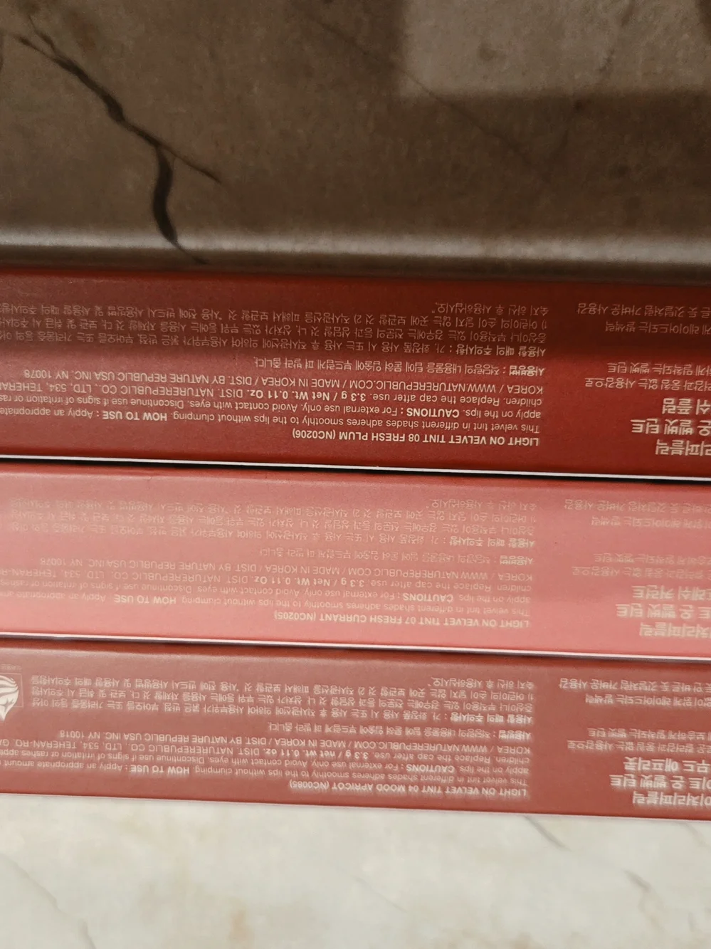 Three Light On Velvet Tint Lip Stain